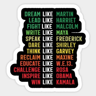 Dream like Martin - Afrocentric Colors Sticker